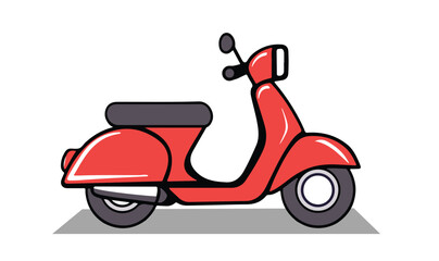 A cartoon motorcycle vector clipart illustration