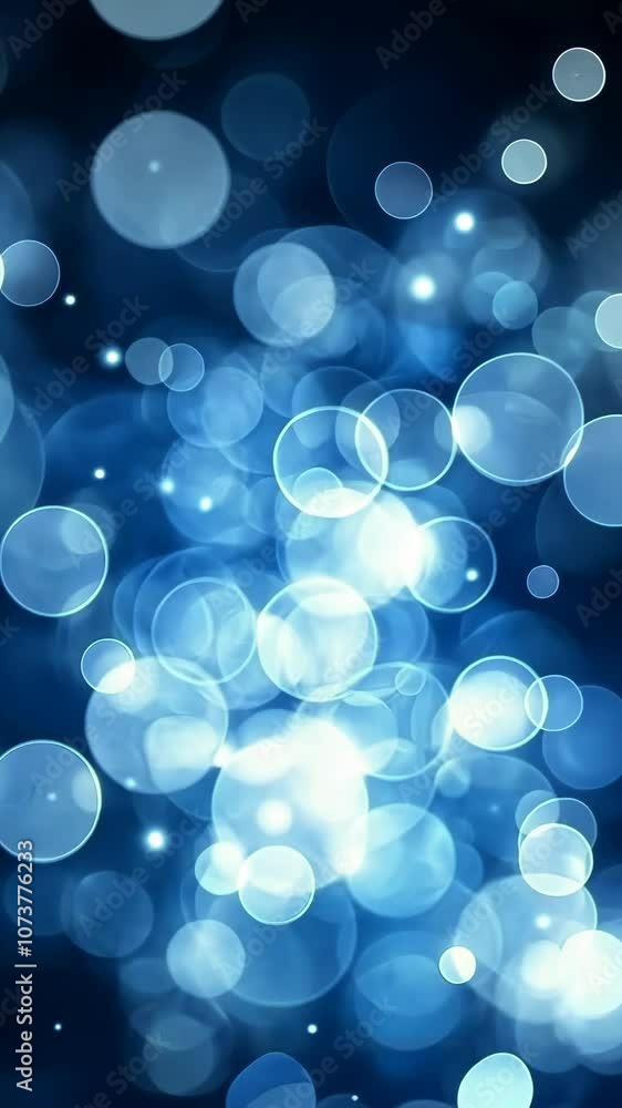 Canvas Prints a collection of glowing blue circles, resembling a bokeh effect, creates a beautiful and abstract ba