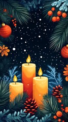 Chrismas greeting card, vector design, AI generated