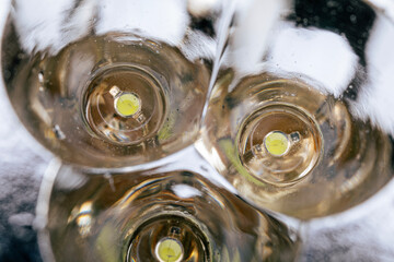 Macro shot of LED lights in a handheld flashlight, showing detailed close-up of components and technology in high resolution.
