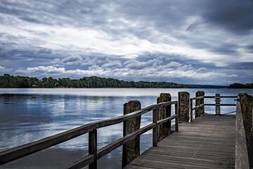 Beautiful cloud cover at the lake