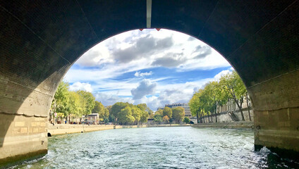 View of the River Seine from a Bateau Mouche, Paris