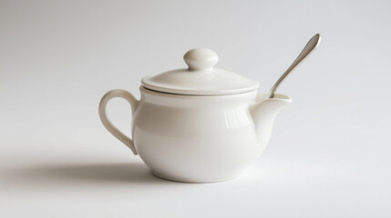 white teapot and cup