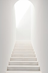 Fototapeta premium Stairway into an all-white building