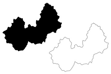 Nuristan Province (Islamic Republic of Afghanistan, Provinces of Afghanistan) map vector illustration, scribble sketch Nurestan or Nooristan map