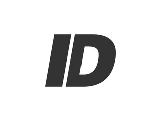 ID Techno Editable Font Logo For Corporate Branding. Bold, Futuristic Design With Unique Typographic Ideas. Minimal Custom Type And Dynamic Letter