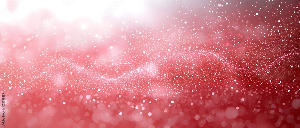 Poster a mesmerizing abstract background featuring a wave of shimmering particles in varying shades of red,