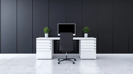 Modern Office Interior with Fiber Optic Design