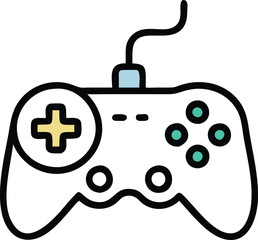 Gaming controller Silhouette vector, joystick icon silhouette