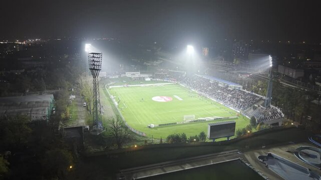 football drone shot
