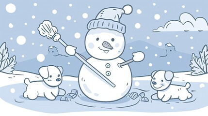 A cute snowman