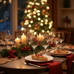 christmas table setting
