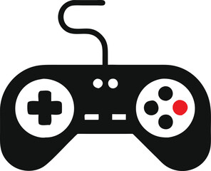 Gamepad icon. Game controller silhouette vector, Video game controller