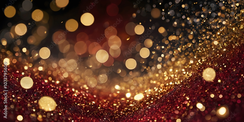 Poster abstract festive lights: a captivating abstract background with bokeh lights, evoking a sense of cel