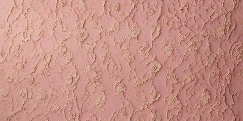 Fototapeta premium Dusty Rose Textured Wall: A detailed close-up shot of a stucco wall in a dusty rose hue, showcasing its unique textured pattern. The image offers a subtle elegance and a sense of warmth.
