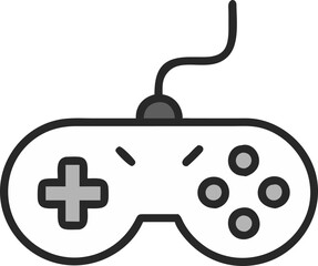 Gamepad icon. Game controller silhouette vector, Video game controller