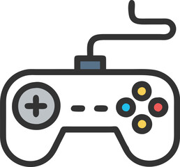 Gamepad icon. Game controller silhouette vector, Video game controller
