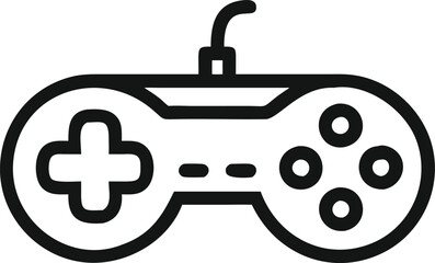Obraz premium Gamepad icon. Game controller silhouette vector, Video game controller
