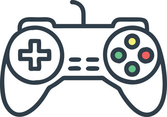 Gamepad icon. Game controller silhouette vector, Video game controller