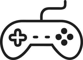 Gamepad icon. Game controller silhouette vector, Video game controller