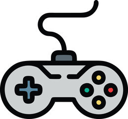 Gamepad icon. Game controller silhouette vector, Video game controller