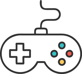 Gamepad icon. Game controller silhouette vector, Video game controller