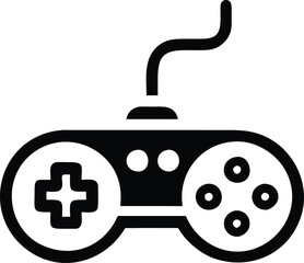 Gamepad icon. Game controller silhouette vector, Video game controller