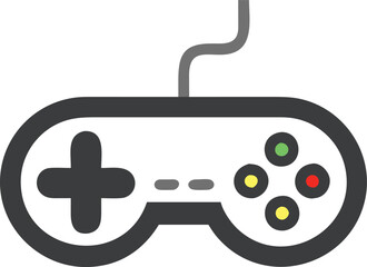 Gamepad icon. Game controller silhouette vector, Video game controller