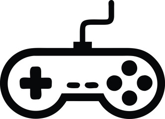 Gamepad icon. Game controller silhouette vector, Video game controller