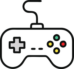 Gamepad icon. Game controller silhouette vector, Video game controller