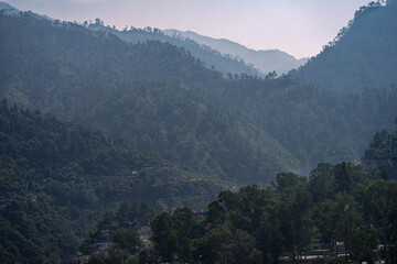 Mountain view in Devprayag Sangam in Uttarakhand, India
