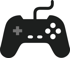 Gamepad icon. Game controller silhouette vector, Video game controller