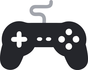 Gamepad icon. Game controller silhouette vector, Video game controller