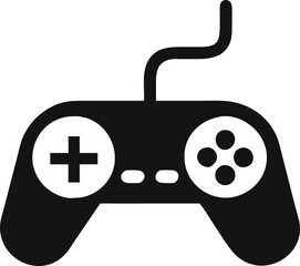 Gamepad icon. Game controller silhouette vector, Video game controller