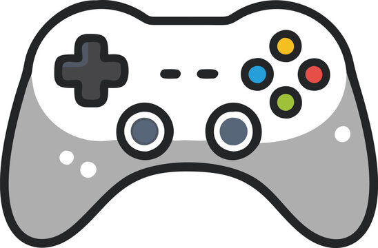 Gamepad icon. Game controller silhouette vector, Video game controller