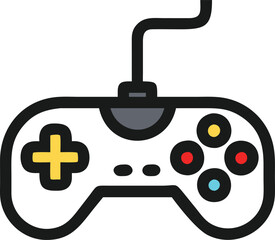 Gamepad icon. Game controller silhouette vector, Video game controller, joystick
