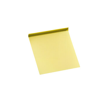 Yellow Sticky Note Pad Isolated on Transparent Background