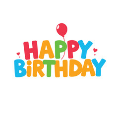 Happy birthday vector illustration,