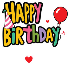 Happy birthday vector illustration,