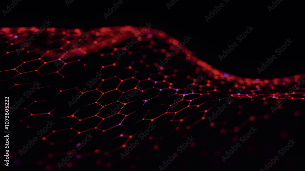 Aufkleber futuristic hexagon background. abstract technology colorful hexagon background. geometric shapes. bi