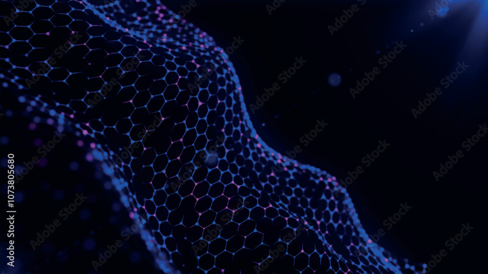 Aufkleber futuristic hexagon background. abstract technology colorful hexagon background. geometric shapes. bi