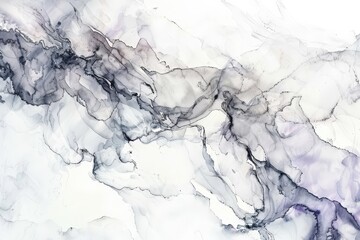 Abstract Ink Swirls in Shades of Gray and Purple