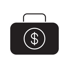 Business Account Icon with Briefcase and Dollar Symbol for Business Expenses