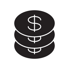 Microloan Icon with Small Money Stack Representing Short-Term Loans