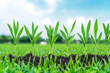 Obraz premium Plant growth data analysis and processing. Scheduling and regulating crop production to maximize harvest. Field sensors and virtual reality to aid farmers.