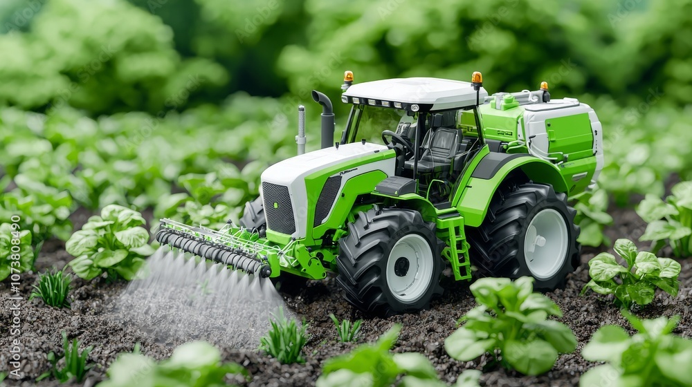 Poster smart farming practices are elevated by robots and advanced technology in agriculture