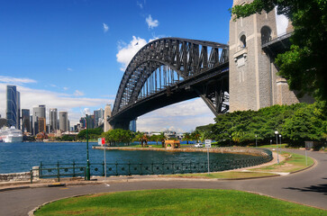 Fototapeta premium Sydney City, Australia. Sydney harbour and the Sydney Harbour bridge. 