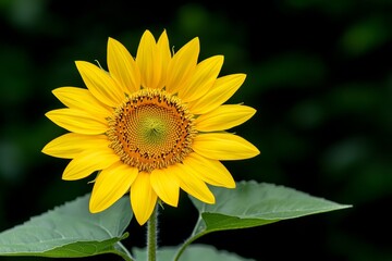 Obraz premium Generated AI of yellow sunflowers with one flower in focus, displaying nature's beauty