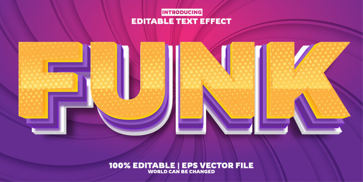Funk editable text effect in new modern trend style