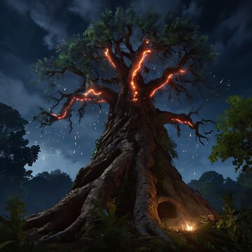The Kapre, a giant tree-dwelling creature.Filipino Myths folklore Illustrations